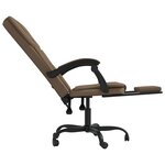 vidaXL Fauteuil inclinable de bureau Marron Tissu