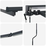 vidaXL Cadre de store électrique avec LED Anthracite 4 5 × 3 5 m