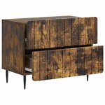 vidaXL Cabinet de chevet Chêne fumé 62 x 34 5 x 49 5 cm