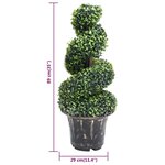 vidaXL Plante de buis artificiel en spirale avec pot Vert 89 cm