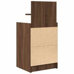 vidaXL Table de chevet avec 2 tiroirs chêne marron 38x34x80 cm