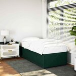vidaXL Cadre de lit sans matelas vert foncé 90x190 cm velours