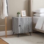 vidaXL Cabinet de chevet 2 Pièces Sonoma gris 43 x 34 5 x 50 cm