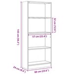 vidaXL Bibliothèque blanc brillant 60x24x143 cm bois d'ingénierie