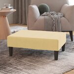 vidaXL Repose-pied Crème 78x56x32 cm Velours
