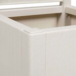 vidaXL Bac à Fleurs Blanc 36 x 36 x 140 cm Plastique