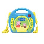 PEPPA PIG Lecteur CD karaoké enfant avec 2 microphones LEXIBOOK