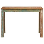 vidaXL Table de salle à manger 110x55x76cm Bois massif de récupération
