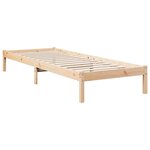 vidaXL Cadre de lit extra long sans matelas 80x220 cm bois massif pin