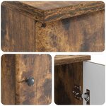 vidaXL Bureau Chêne fumé 142 5 x 50 x 75 cm Bois d'ingénierie