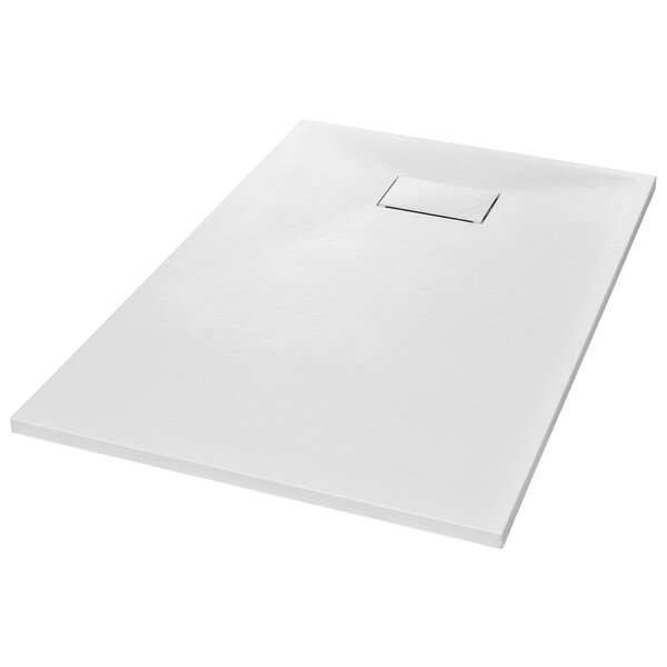 vidaXL Bac de douche SMC Blanc 120 x 70 cm