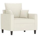 vidaXL Ensemble de canapés 4 Pièces avec coussins Crème Velours