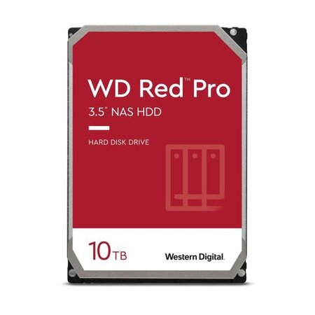 WD Red Pro - Disque dur Interne NAS - 10To - 7200 tr/min - 3.5 (WD102KFBX)