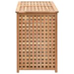 vidaXL Coffre à linge 87 5x46x67 cm Bois de noyer massif