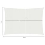 Vidaxl voile d'ombrage 160 g/m² blanc 3x4 m pehd