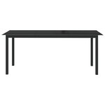 vidaXL Table de jardin Noir 190x90x74 cm Aluminium et verre