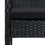 vidaXL Salon de jardin 5 Pièces avec coussins résine tressée noir