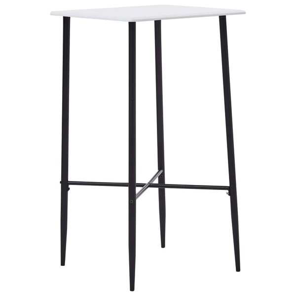vidaXL Table de bar Blanc 60 x 60 x 111 cm MDF