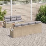 vidaXL Ensemble de canapé de jardin 8 Pièces beige et gris clair