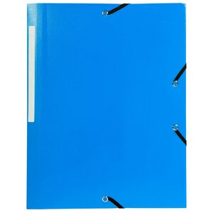 Chemise À Élastique 3 Rabats Polypropylène 5/10e Opaque - A4 - Bleu Clair - X 50 - Exacompta