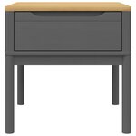 vidaXL Table de chevet FLORO gris 55x55x54 cm bois de pin massif