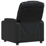 vidaXL Fauteuil inclinable Noir Similicuir