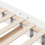 vidaXL Cadre de lit Blanc 200 x 200 cm Pin massif