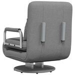 vidaXL Fauteuil pivotant et canapé-lit Gris clair Tissu