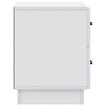vidaXL Cabinet de chevet avec tiroir 2 Pièces Blanc 43 x 34 5 x 44 5 cm