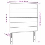vidaXL Tête de lit Autre avec tête de lit Marron foncé 100 cm tissu