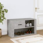 vidaXL Armoire à chaussures Gris béton 80x35x45 cm Bois d'ingénierie