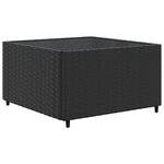 vidaXL Salon de jardin 5 Pièces avec coussins Noir Résine tressée