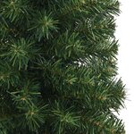 vidaXL Sapin de Noël artificiel mince avec support vert 240 cm PVC