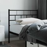 vidaXL Tête de lit de remplacement métal noir 75 cm