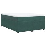 vidaXL Sommier à lattes de lit et matelas Vert foncé 140x200cm Velours