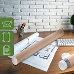 Pack and Move - Lot 10 tubes pour expédition et emballage - 10x100cm - Pour affiche et poster - Avec capuchon