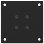 vidaXL Pieds de table basse 4 pièces Noir 30-32 cm Acier