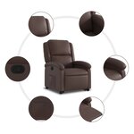 vidaXL Fauteuil inclinable marron similicuir