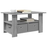 vidaXL Table basse Gris Sonoma 77 x 55 x 42 cm Bois d'ingénierie