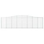 vidaXL Paniers à gabions arqués 10 Pièces 400x30x100/120 cm Fer galvanisé