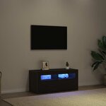 vidaXL Meuble TV Chêne noir 90 x 35 x 40 cm Bois d'ingénierie