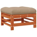 vidaXL Ensemble de salon de jardin 5 Pièces Brun cire Bois de pin massif