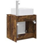vidaXL Vanité de lavabo mural Chêne fumé 53 x 35 x 63 cm