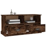 vidaXL Meuble TV chêne fumé 93x35 5x45 cm bois d'ingénierie