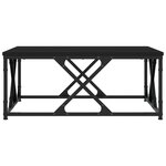 vidaXL Table basse noir 70x70x30 cm bois d'ingénierie