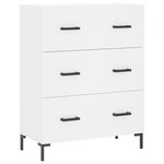 vidaXL Buffet haut Blanc 69 5x34x180 cm Bois d'ingénierie