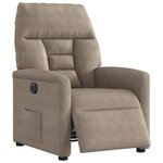 vidaXL Fauteuil inclinable électrique taupe tissu microfibre