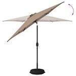 vidaXL Parasol de jardin avec lampes LED 270 x 270 cm Polyester Taupe