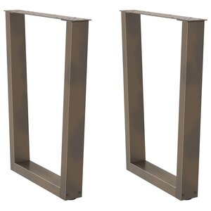 vidaXL Pieds de table à manger en forme de V 2 pièces acier naturel 70 x (72-73 3) cm