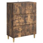 vidaXL Armoire à tiroirs Chêne fumé 66 x 34 5 x 90 cm